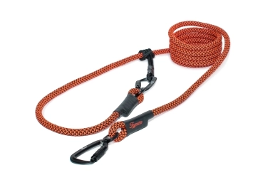 EASYLONG Hundeleine TWIST - L - 3,5m - orange und schwarz swirl